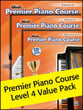 Alfred's Premier Piano Course Level 4 Value Pack piano sheet music cover